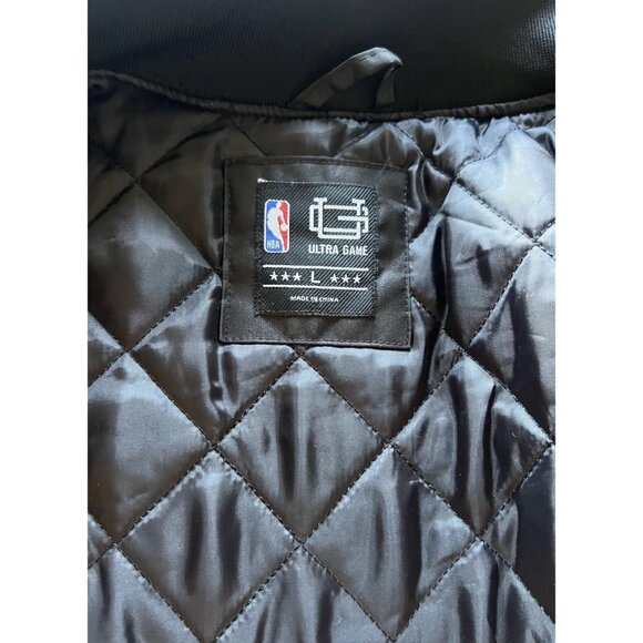 Vintage NBA Miami Heat Ultra Game Jacket Men’s Sz Large Bomber Jacket Black - Picture 3 of 16